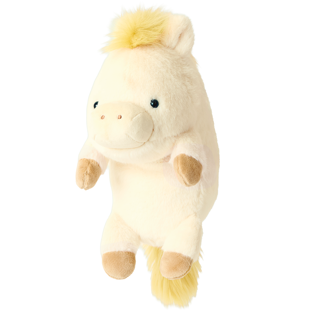 Posture Pal Horse plush posture figure in white, tan and yellow