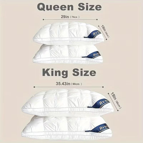 2-pack of five-star hotel quality luxury pillows, deep sleep neck support