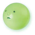 SMISKI Strap Accessory capsule. SMISKI product found inside. Glow in the dark plastic capsule is shaped like SMISKI's head, with SMISKI's distinct facial features
