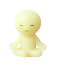 SMISKI Zipperbite "Lotus Pose" minifigure sits cross legged with eyes and mouth closed and hands on knees. 