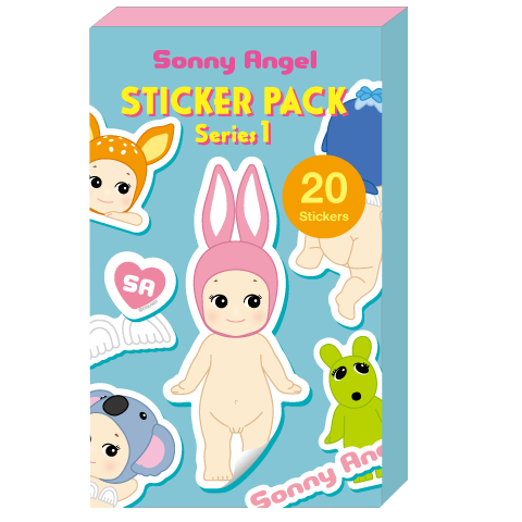 sonny angel sticker pack single blind box product render