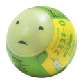 transparent background image of the smiski strap accessory gachapon capsule in its shrink plastic packaging. gachapon capsule is shaped like a smiski head
