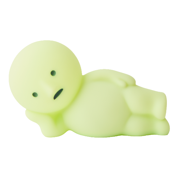 SMISKI Touch Light "Lounging" variant lays on their side, propped up with a hand