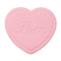 product closeup of rainbomb aurora heart floral with the word LOVE against a white background