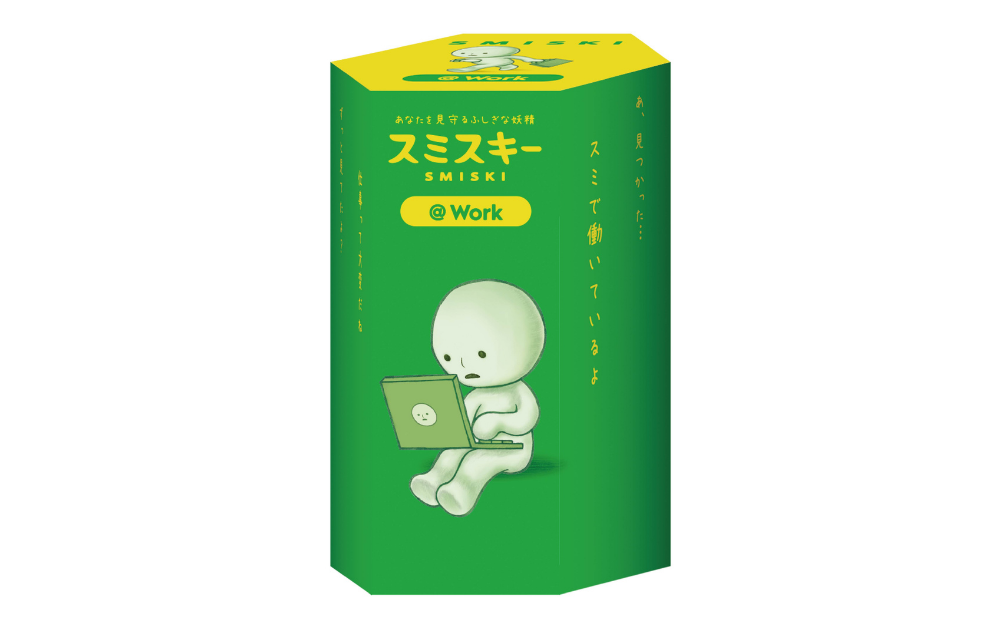 product packaging render of smiski work single blind box